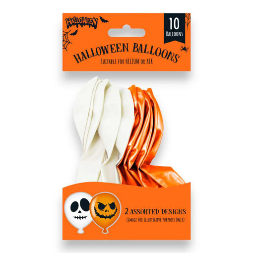 Picture of HALLOWEEN LATEX BALLOONS 2 ASSORTED DESIGNS - 10 PACK